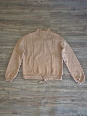 Talbots Half Zip-Front Pullover in Taupe